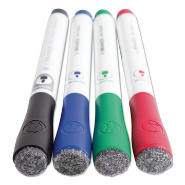 U Brands Medium Point Low-odor Dry-erase Markers With Erasers, Medium Bullet Tip, Assorted Colors, 12-pack freeshipping - TVN Wholesale